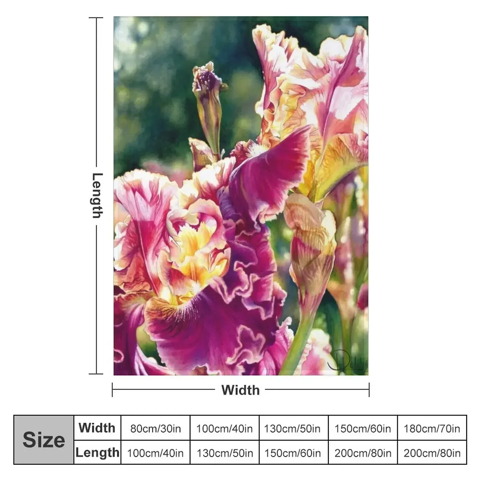 Springtime Awakening Watercolor Painting 24x18 Throw Blanket Luxury Designer warm winter Extra Large Throw Travel Blankets