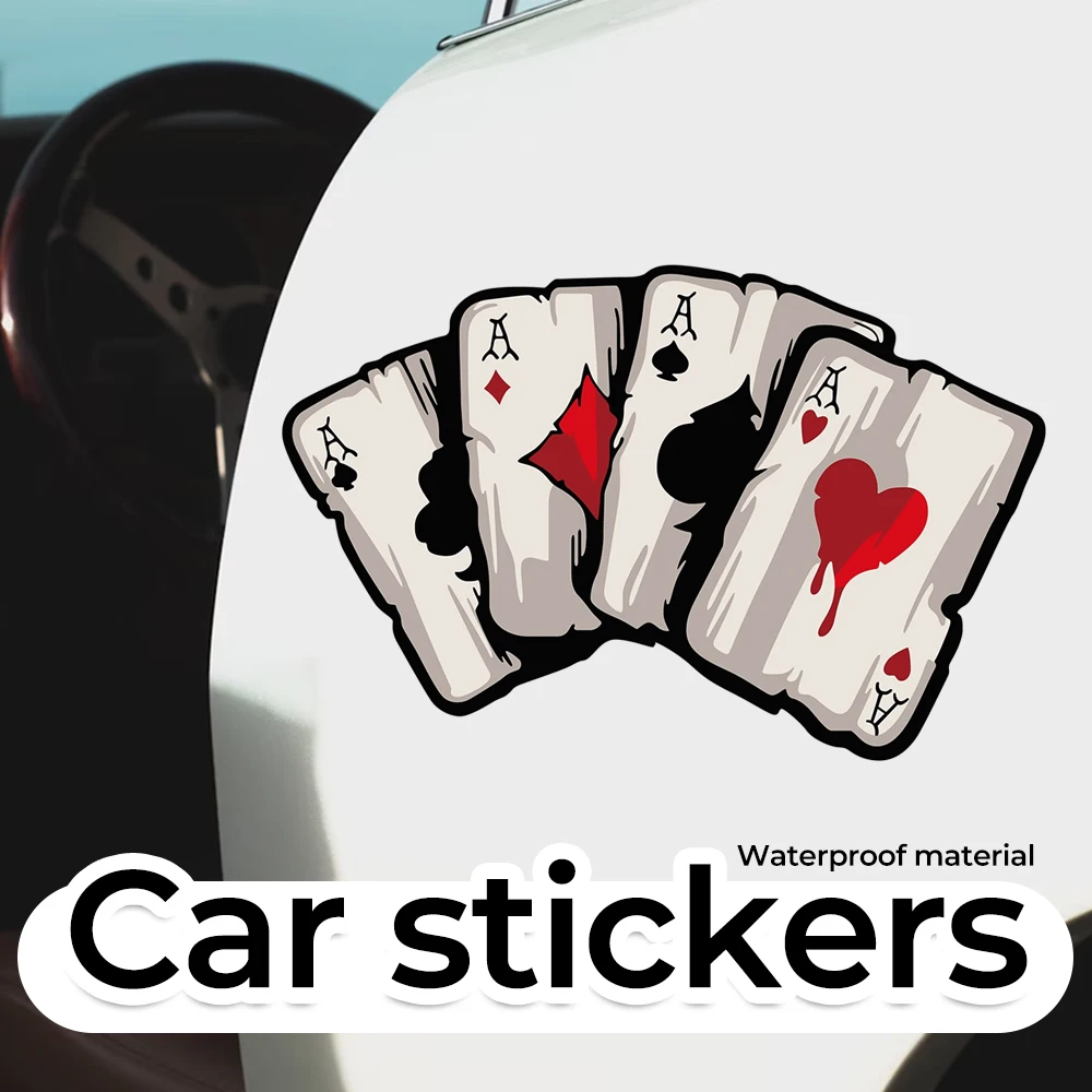 

Unique Poker Style Car Stickers - Ideal for Motorcycle Fuel Tanks, Car Body Sides & Bumpers | Scratch - Covering & Creative Deco