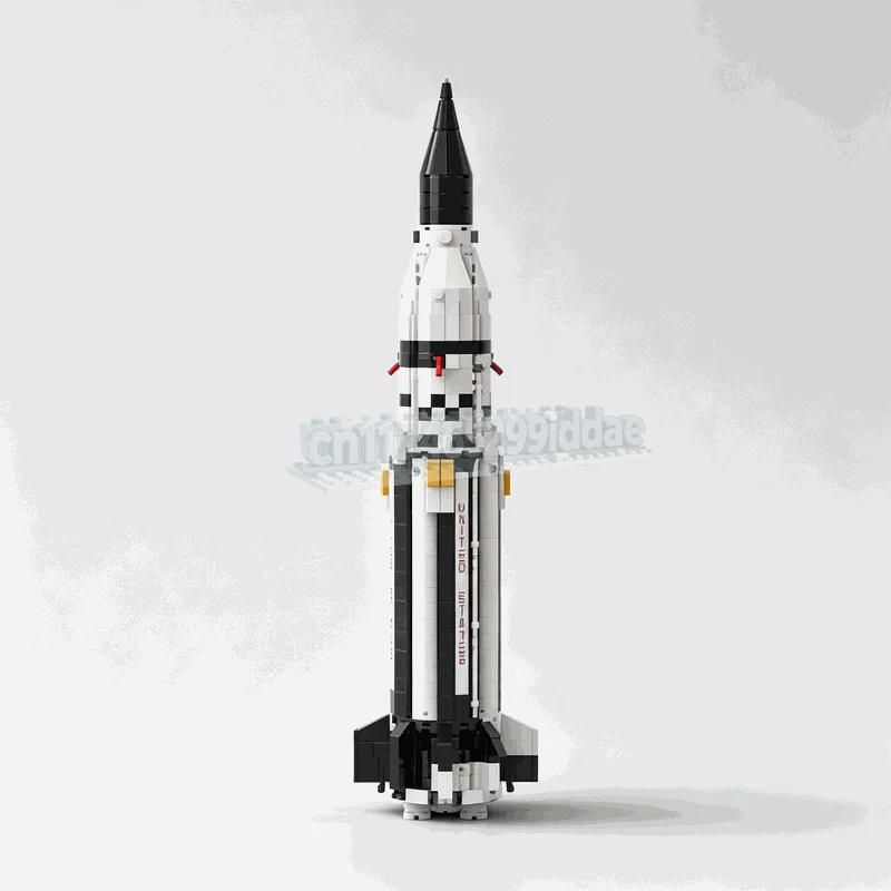 NEW 1047PCS Space Rocket Saturn Launch Vehicle Model Custom Building Blocks DIY Creative Assembly Toy Gifts Collection Display