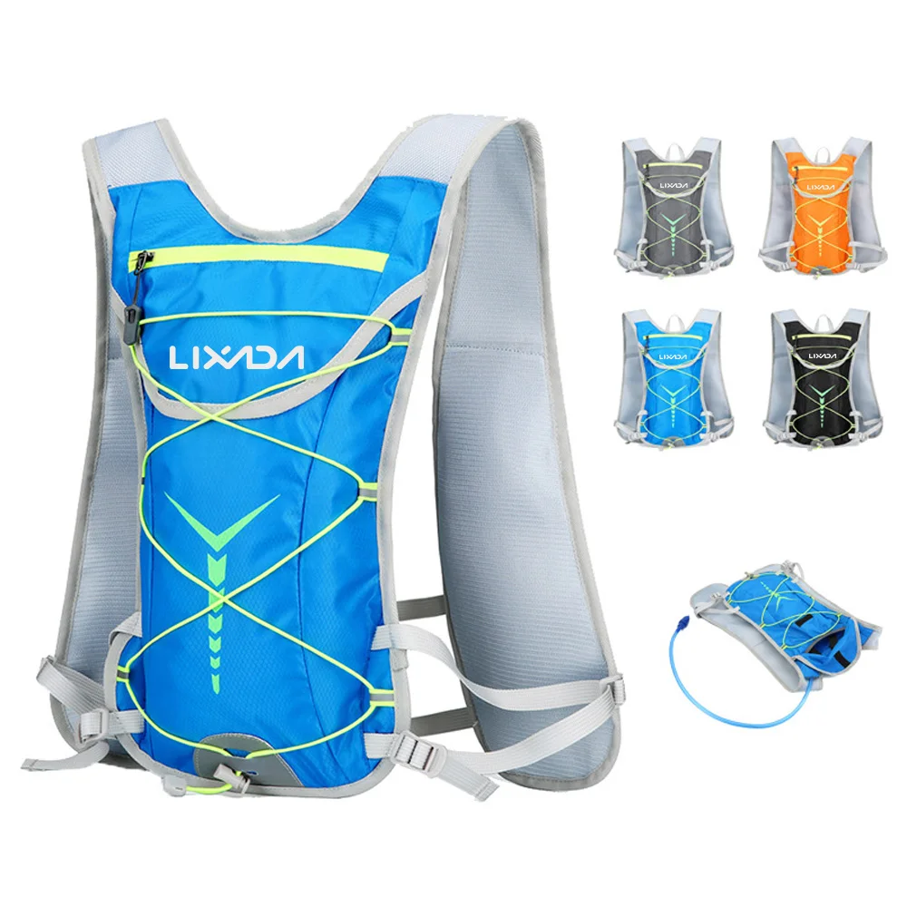 Nylon Hydration Backpack Water Backpack with 2L Hydration Bladder for Cycling Running Biking