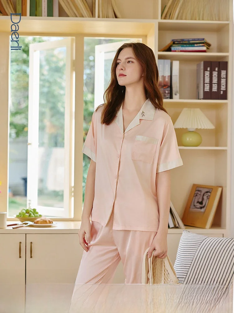 darley-women's-ice-silk-sleepwear-short-sleeve-casual-home-clothes-set-2026-new-style-loose-fit-open-cardigan-summer-collection