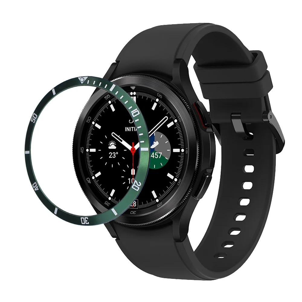 Bezel Ring para Samsung Galaxy Watch 4, aço inoxidável, acessórios para choques, protetor anti-queda, capa case, 40mm, 44mm, 42mm, 46mm