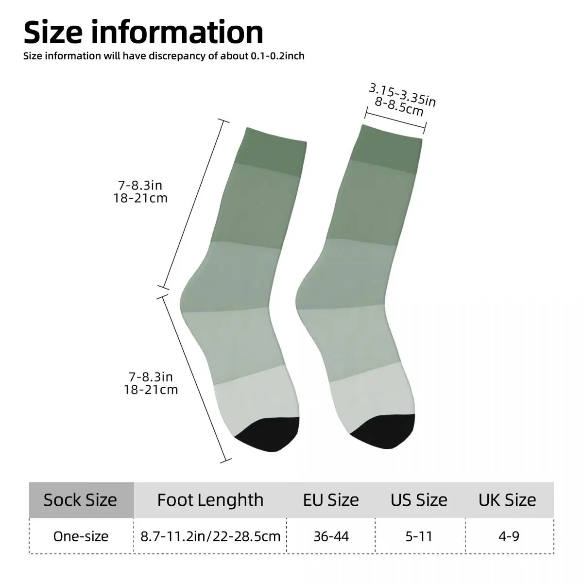 Sage Green Ombre Stripes Socks Abstract Socks Male Mens Women Spring Stockings Hip Hop