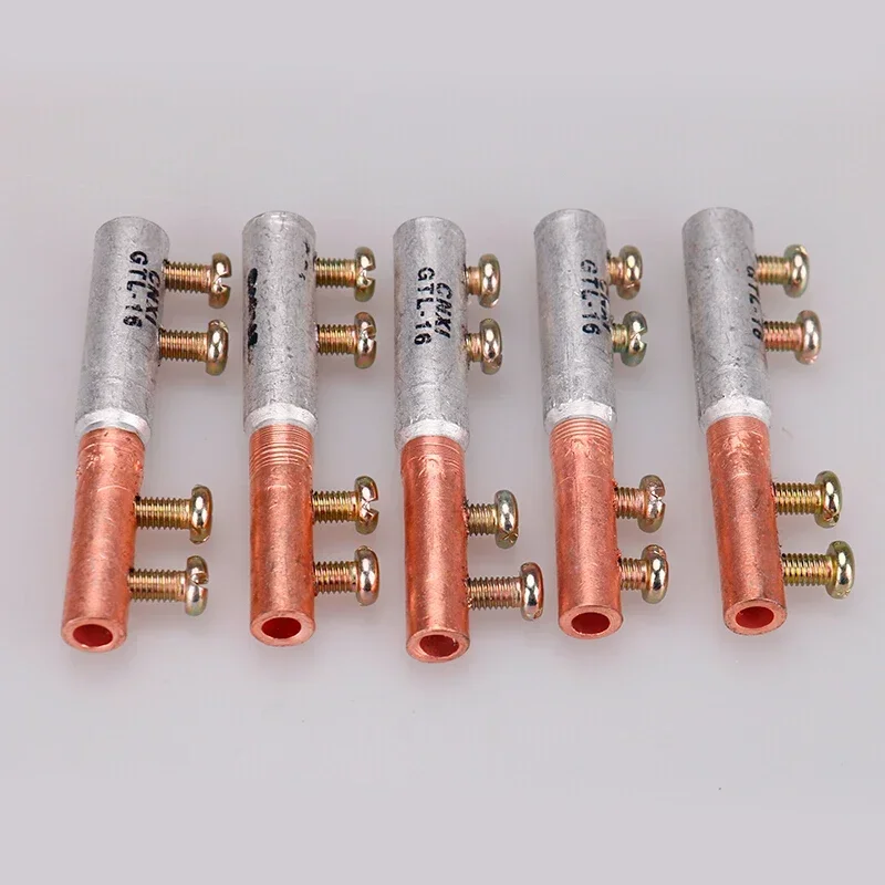 5pcs Gtl-16 square connector copper aluminum connecting pipe terminal copper ear wire nose copper nose