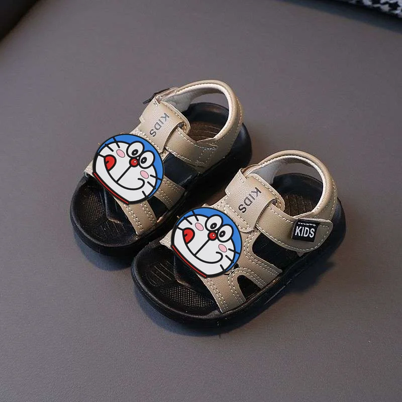 

Doraemon/детские красивые сандалии с милыми героями мультфильмов для мальчиков, новые летние детские туфли для девочек, модная пляжная обувь, сандалии