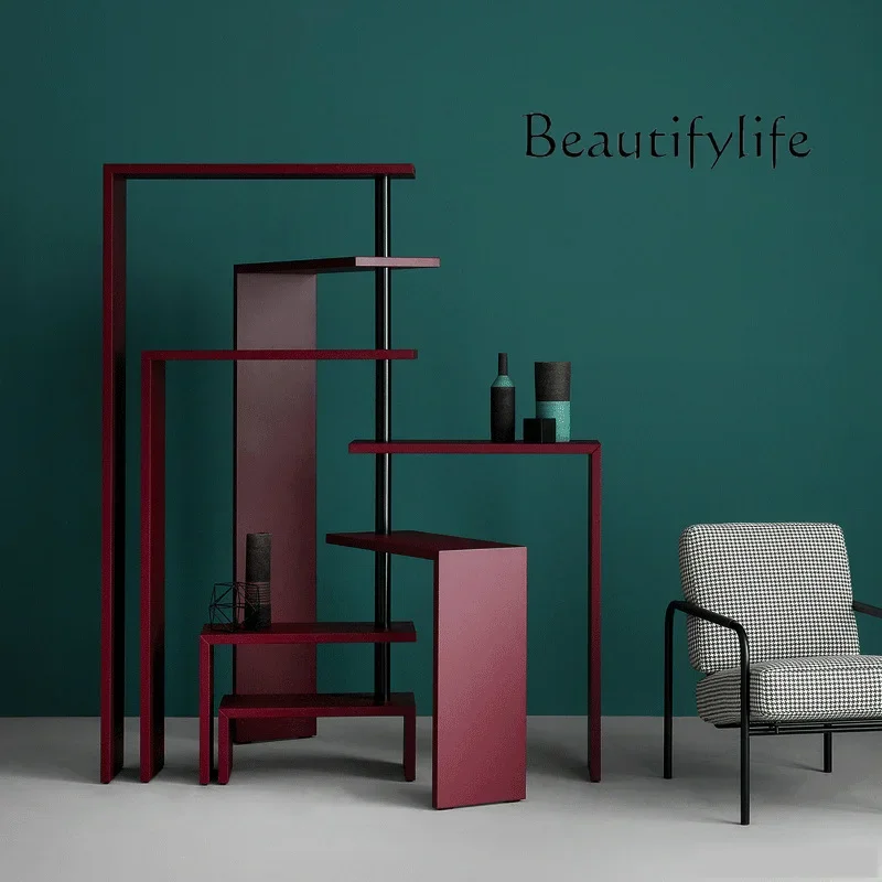 

R итальянская легкая роскошная многослойная полка, креативный дизайн, вращающаяся мобильная книжная полка, средневековая металлическая полка для хранения богу