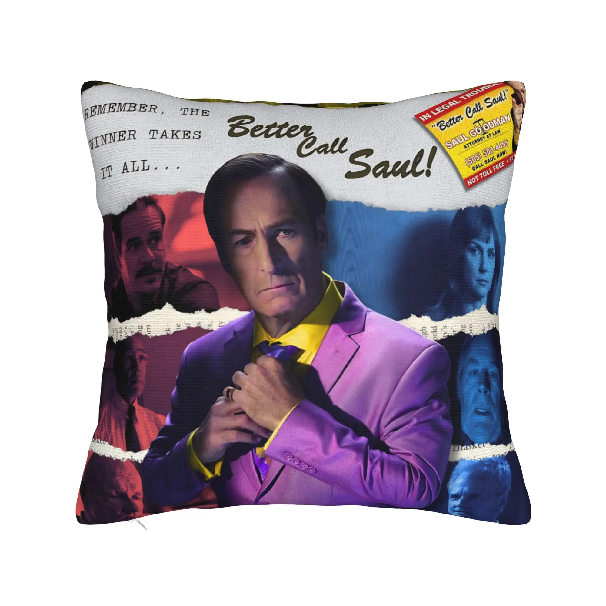 Decorative Pillowcases Saul Goodman Actor  Stuff Chair  Pillow Case Cover Square Style Multiple Sizes