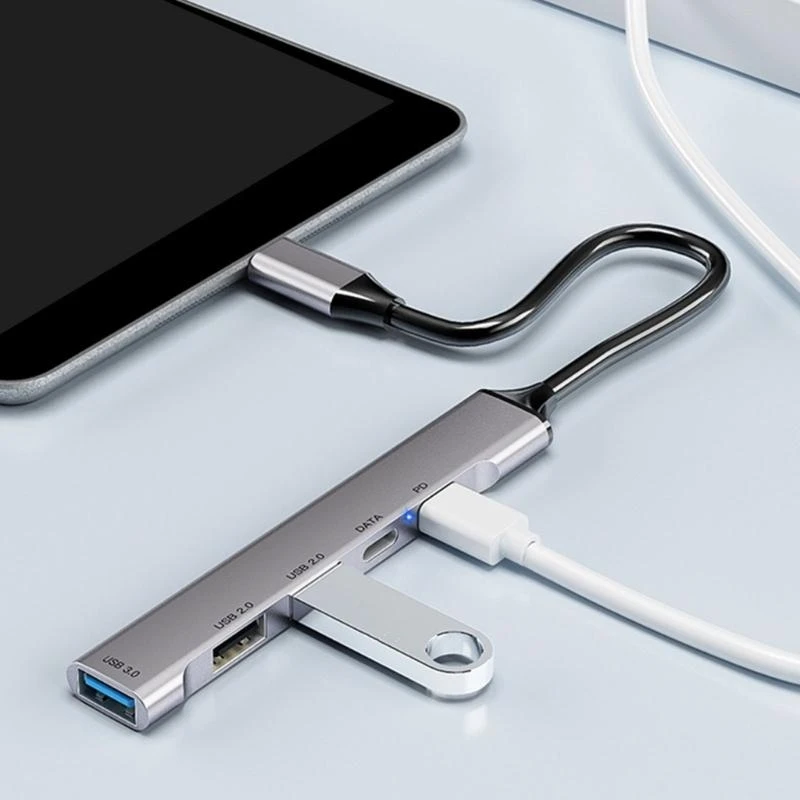 

K0EA Концентратор USB C Type C Несколько портов USB (1 USB3.0 + 2 USB2.0, 1 USB C) USB-концентратор PD60W