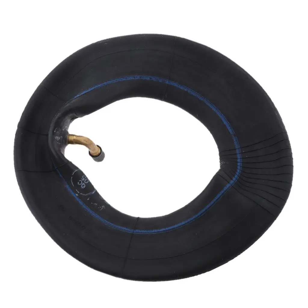 200 X 50 Tire Inner Tube with Bent Valve Stem Black Rubber for Pocket Bike Wheel and 8 Inch Scooter Replacement