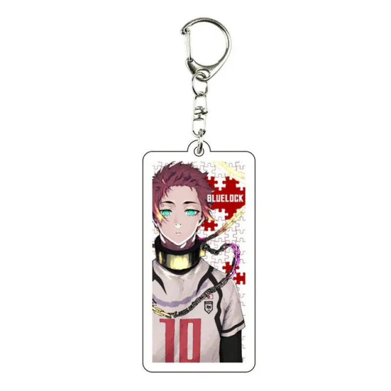 5.5cm Anime Peripheral Football Boys Nagi Seishiro Puzzle Double-sided Acrylic Keychain Isagi Yoichi Daily Wear Backpack Pendant