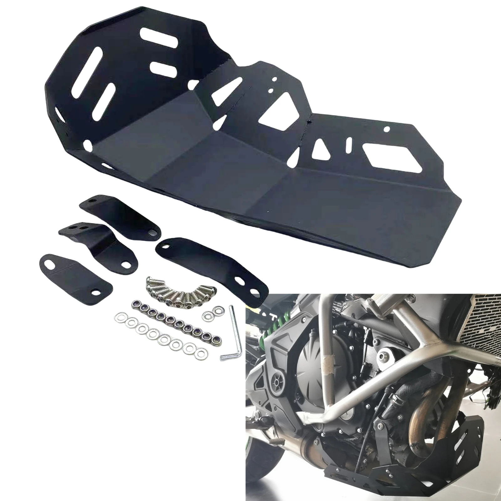 

Motorcycle Engine Protection Chassis Guard Skid Plate Cover For KAWASAKI VERSYS650 KLE650 2015-2021