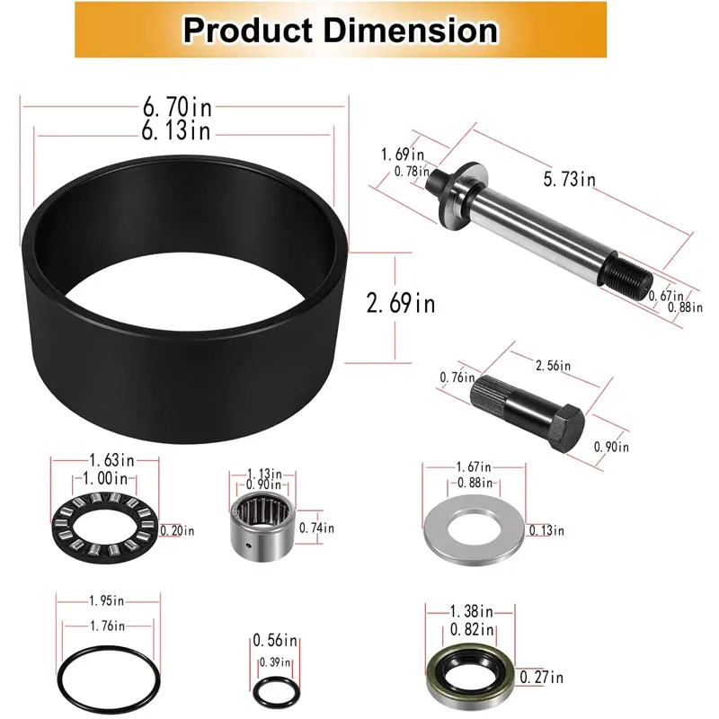 Complete Jet Pump Rebuild Kit with Wear Ring Impeller Shaft Seal Oil Removal Installation Tool For 1998-2006 SeaDoo 951 XP  GTI