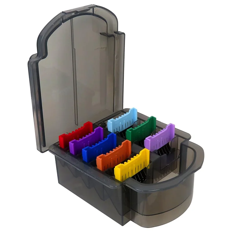 

Animal Stainless Steel 8-Color Hair Guide Comb Set 8 Color Guide Comb Set Cutting Length 3Mm-25Mm