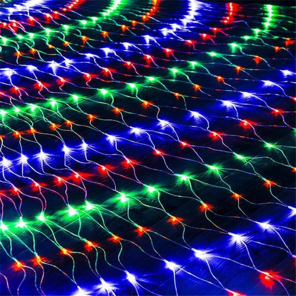 LED Net Mesh Fairy String Light Garland Window Curtain Fairy Light Wedding Party Garland Light image 5