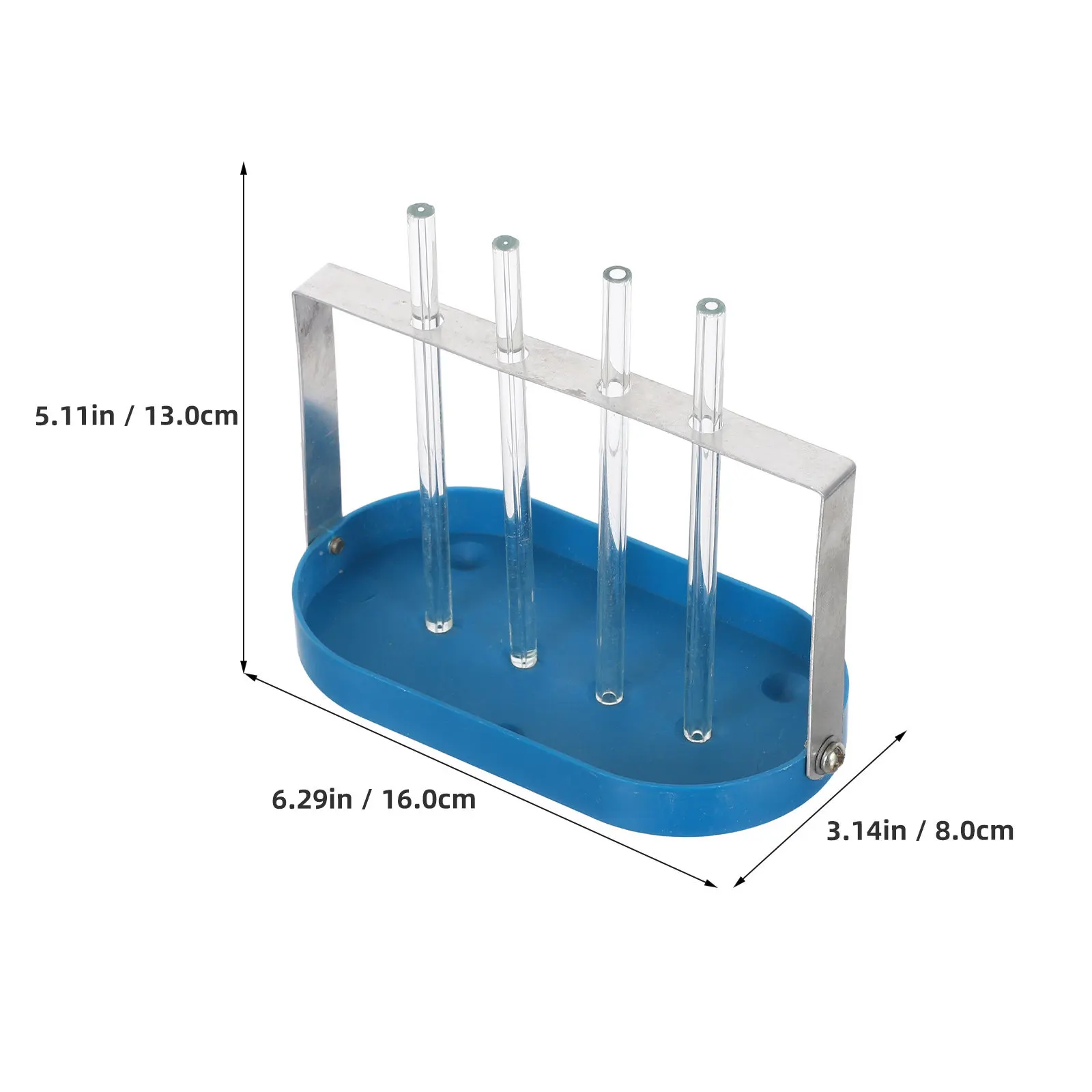 1Set Capillary Action Teaching Instrument Multi-Size Capillary Tubes 1Mm Id 6Mm Od 7Mm Od with Stand Rack Science Education Lab