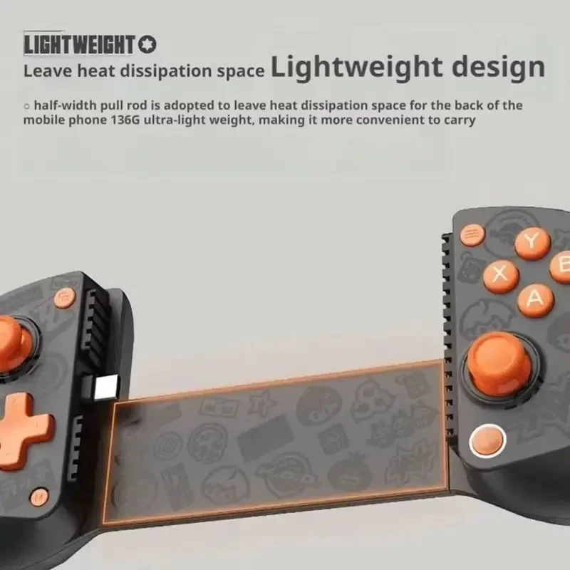 Grande vendita Controller di gioco elasticizzato per GameSir X5 Type-C Mobile Gamepad Design Joystick da gioco Bluetooth Estensione Lite Stabilizzare