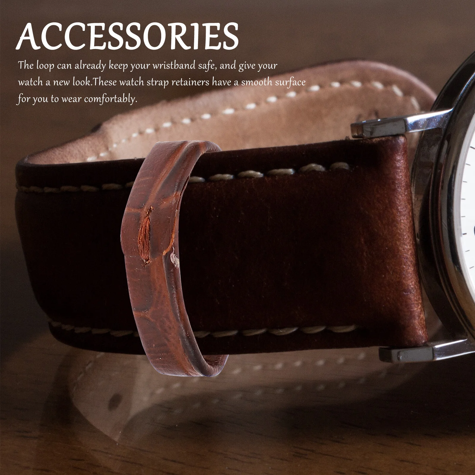 

10 Pcs Table Ring Bezel Watch Band Watchbands Loop Parts Supple for Strap Replacement Man Holder Accessories