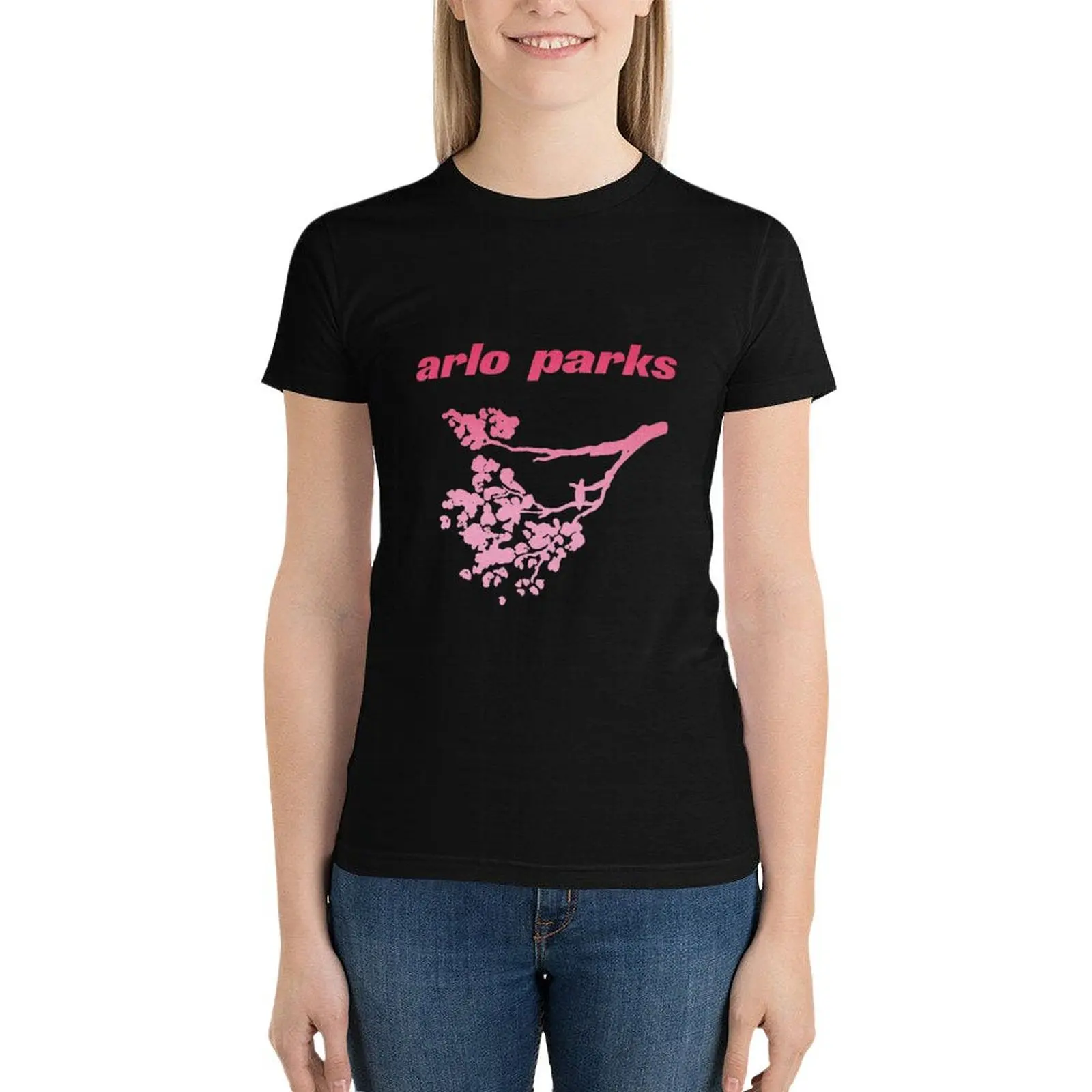 

Arlo Parks m-erch Black Cherry Blos-soms Pho-to T-Shirt shirts graphic tees anime clothes white t-shirts for Women