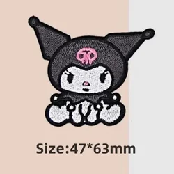 Sanrio Cute Cartoon Hello Kitty Kuromi Cinnamoroll Cloth Patch Clothes Bag Decorative Decal DIY Patch Sticker Wholesale