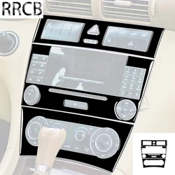 For Mercedes C Class W203 2005 2006 2007 Dashboard Radio AC Control Panel Set Car Interior Accessories Soft Piano Black Stickers
