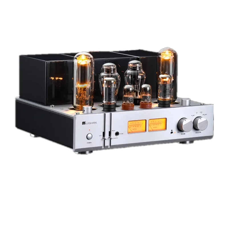 MUZISHARE X11 6L6 Push 845 Class A Vacuum Tube Power Amplifier HIFI Power Amp 28W+28W 115V/230V