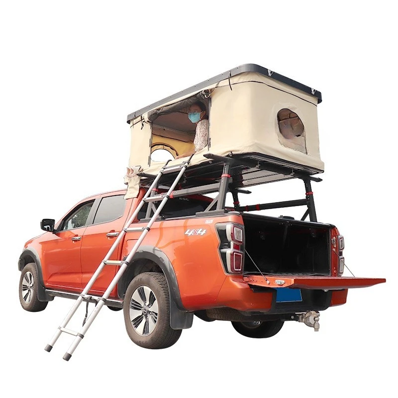 

Pickup truck modification, outdoor camping, helicopter top tent, rainproof wild camping