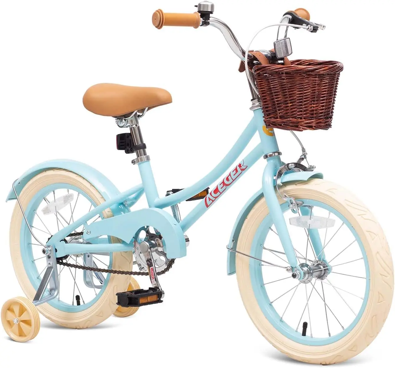 Bike with Basket, Kids Bicycle for 3-13 Years, Included Coaster Brake & Caliper Brake, 14 16 18 Inch with Training