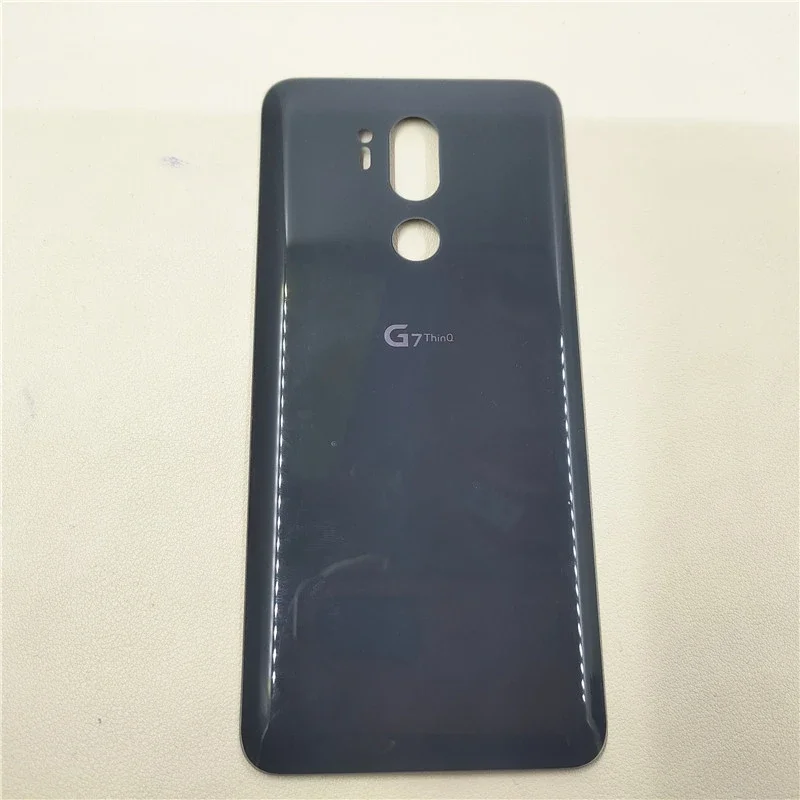 غطاء بطارية زجاجي ثلاثي الأبعاد لهاتف LG G7 ThinQ G7 G710 g710em حافظة خلفية مع مادة لاصقة