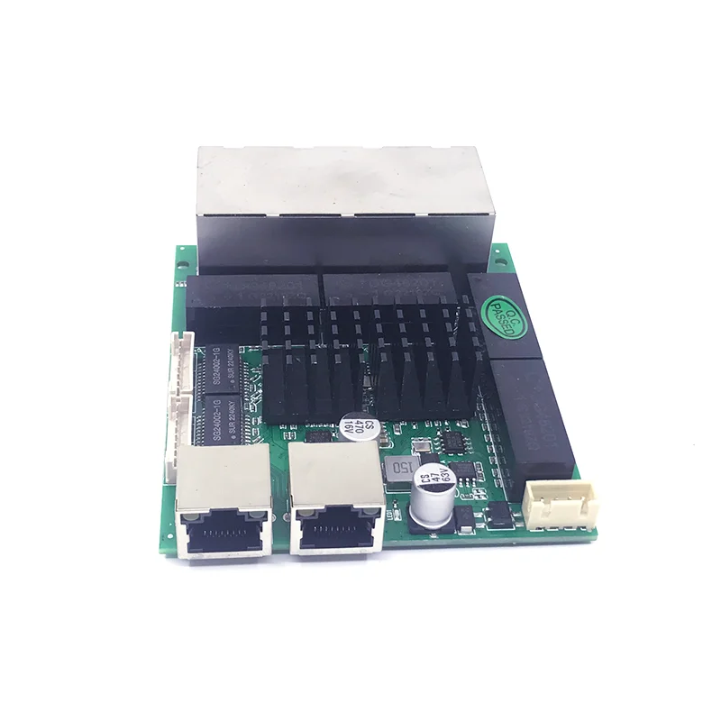 1000M switch Unmanaged 10port 10/100/1000M 9V-60V 8 1000M port with 2 1000M NVR UPLINK industrial  module PCBA board OEM Ports