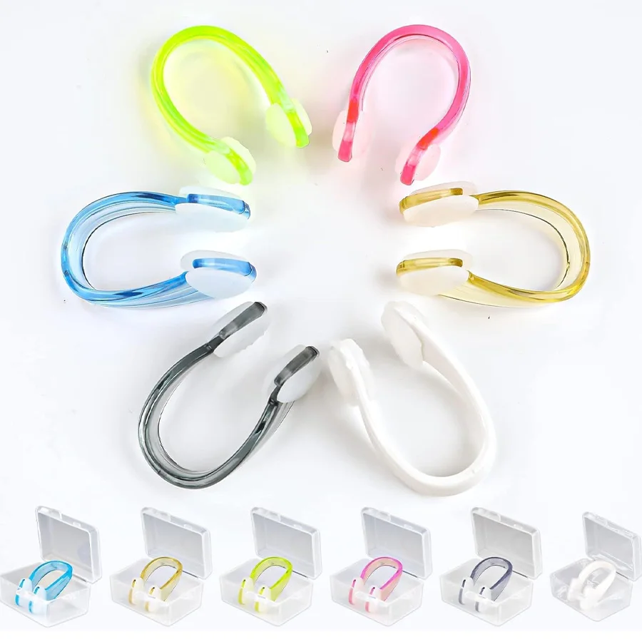 

6Packs Swimming Nose Clip nose Plugs Reusable Convenient Professional anti Choking and Comfortable Silicone anti Slip Protector