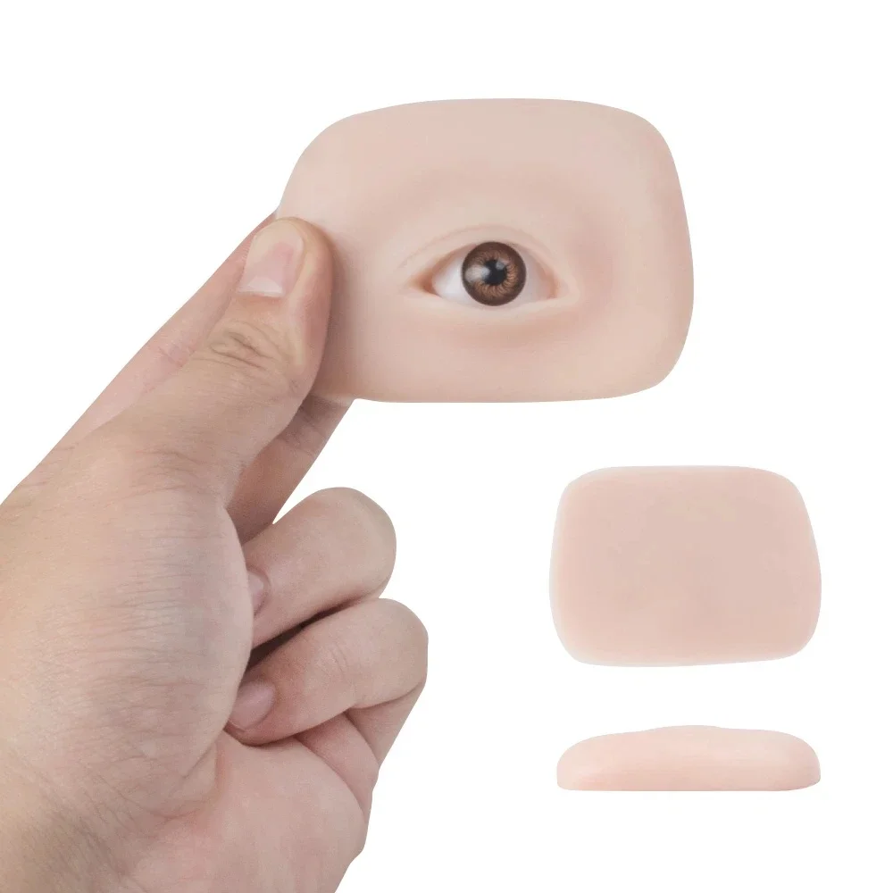 

Microblading Textured Bionic Silicone Tattoo Eyebrow and Eye Module Stereoscopic Eye Makeup Training Practice Skin 2pcs
