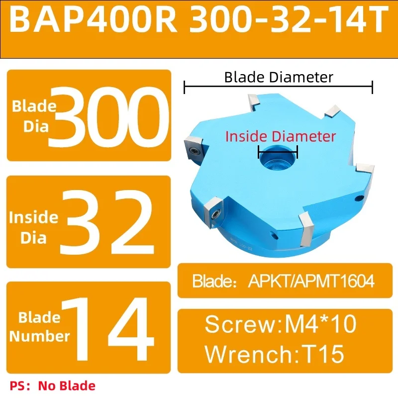 BAP300R BAP400R 50-22-5T 63-22-4T 80-27-6T قاطعة المطحنة أربور مخرطة CNC القاطع تحول أداة لإدراج APMT1135 APMT1604PDER