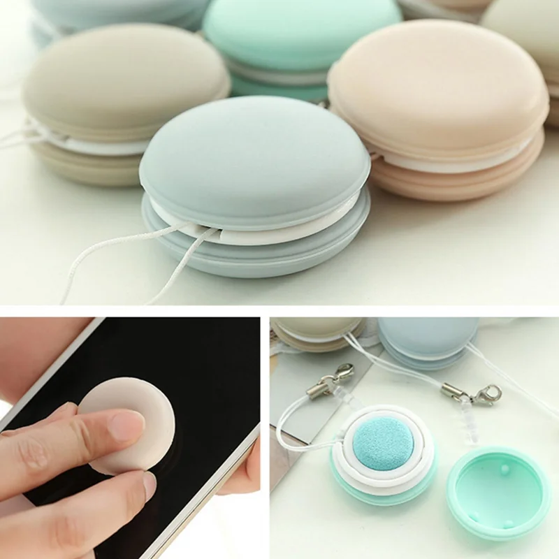 Macaron Color Glasses Cleaning Brush Keychain Mobile Phone Computer Screen Glasses Camera Lens Wiper Tools Portable Pendant