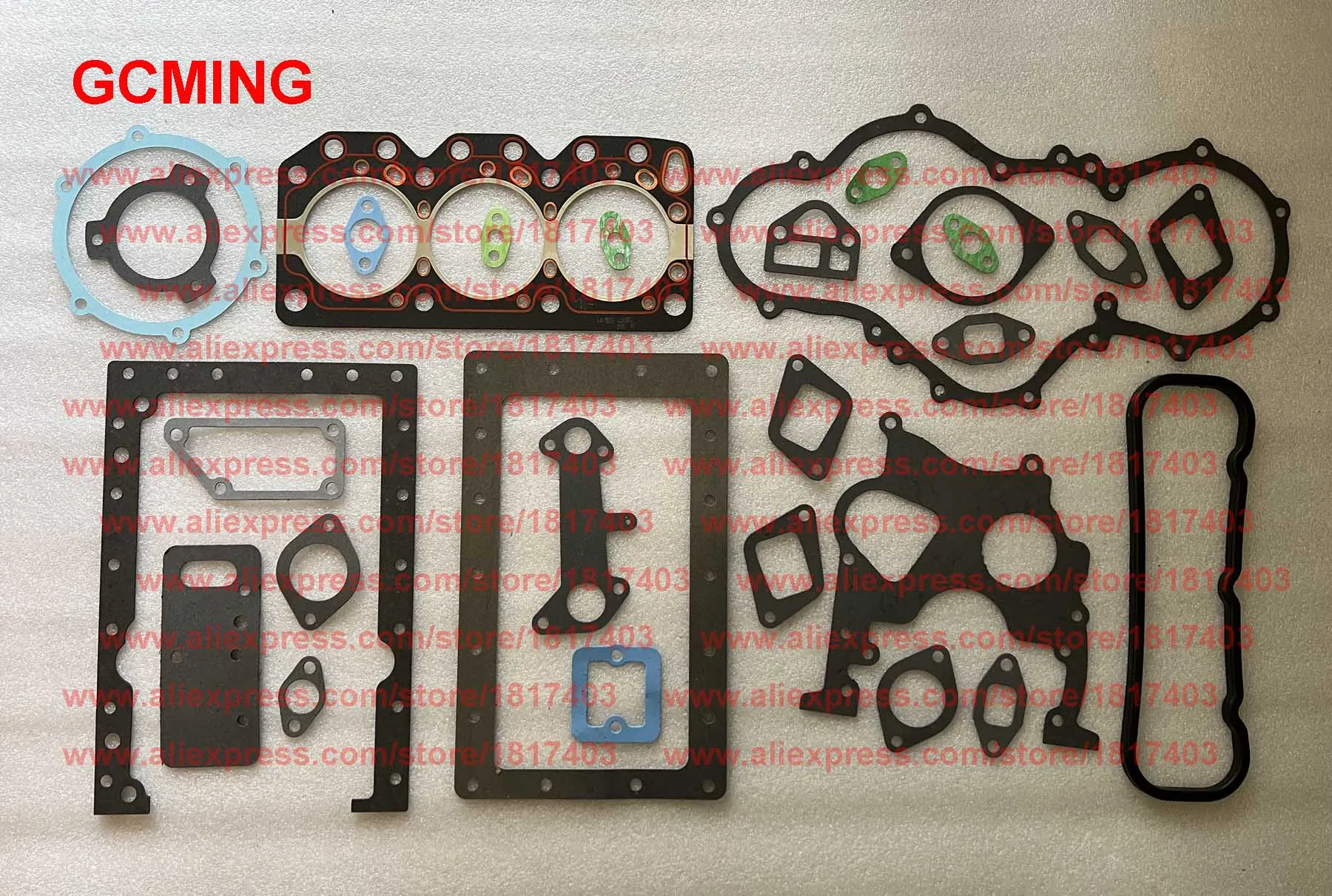 Laidong LL385B Cylinder head gasket and LL385B Engine gasket kit, Laidong KAMA engine parts, LL385B