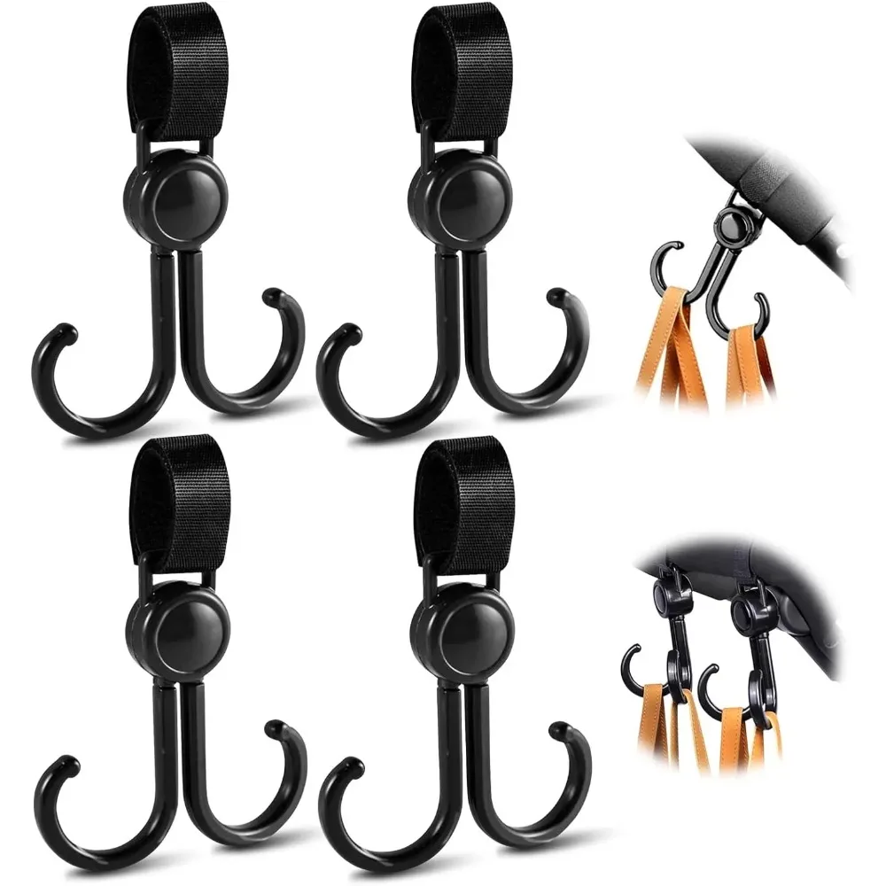 10PCS Multifunctional Hook Clips Suitable for Strollers Wheelchairs Bicycles Shopping carts Pushchair Hanging Hook Accessories