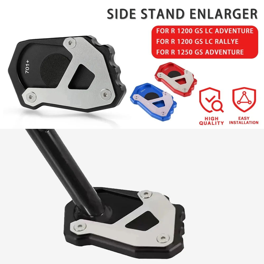 Motorcycle Kickstand For BMW R1200GS ADV 2015-2018 R1250GS Adventure 2019-2023 2017 Motorcycle CNC Side Stand Enlarge extension