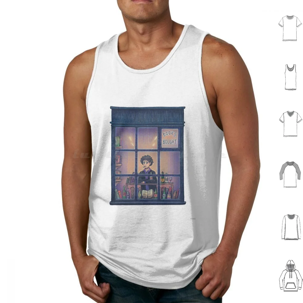 Bookshop Window Tank Tops Vest Sleeveless Nokeek Illustory Illustore Illustoryart Black Books Bernard Black Bookshop