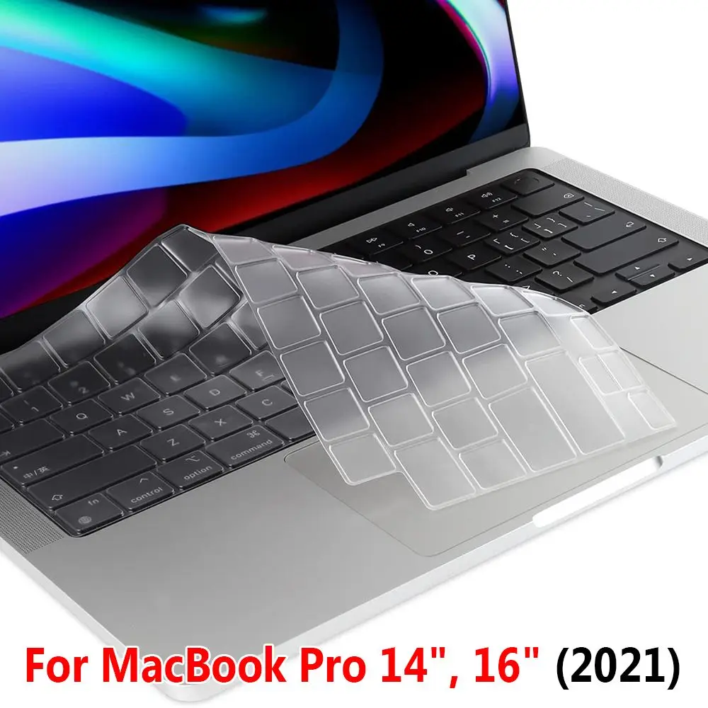 New Waterproof Clear Ultra Thin Keyboard Cover Skin Protector Film TPU For MacBook Pro 14 16 inch M1 Max 2021 A2442 A2485