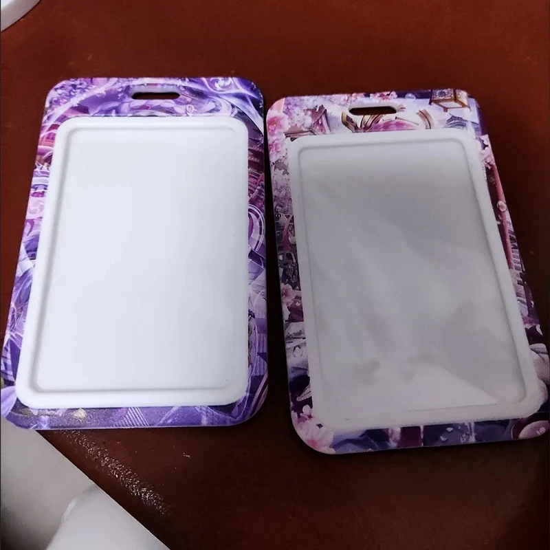 Game Impact Raiden Shogun Kimono&Evening Dress Business Retractable Credit Card Holder Bank ID Holders Bus Cards Cover Cases