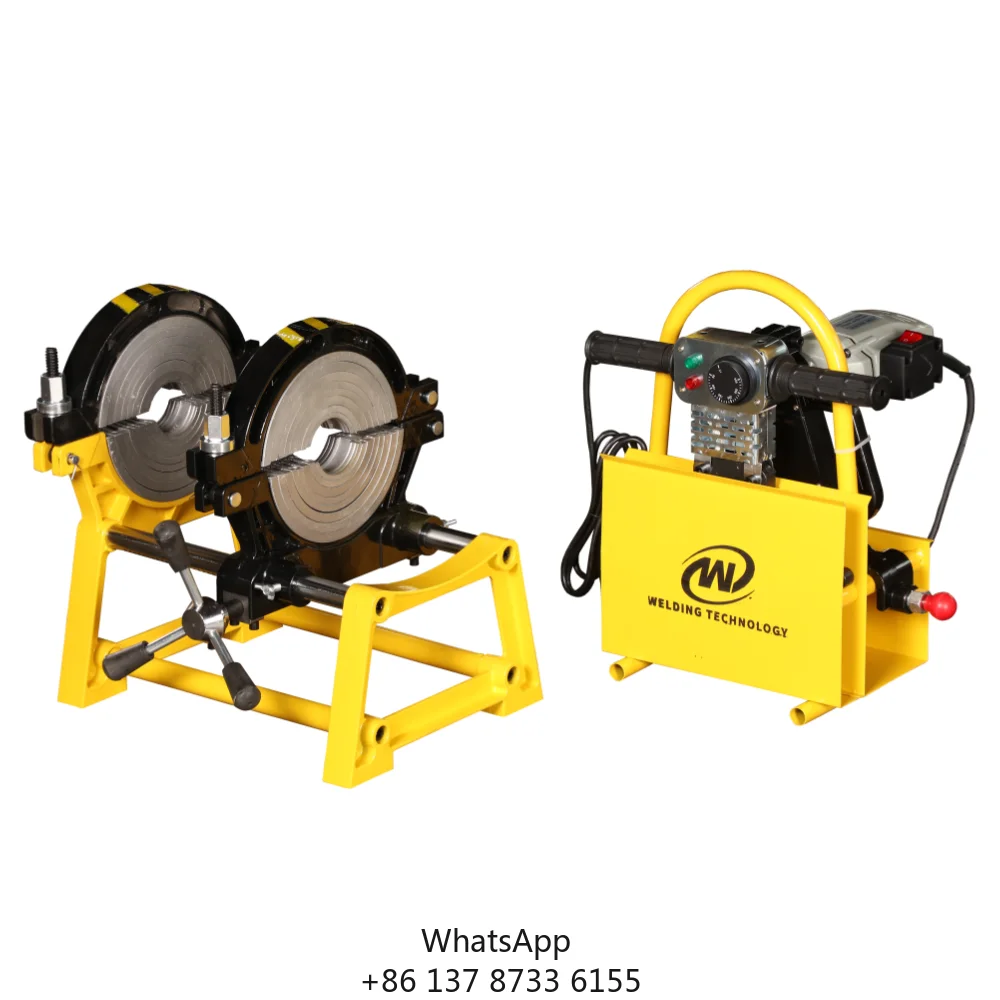 CE Certified Factory Price 40-200mm HDPE PPR Pipe Manual Hand Shake Single Column Butt Fusion Welding Machine 220V Butt Welder