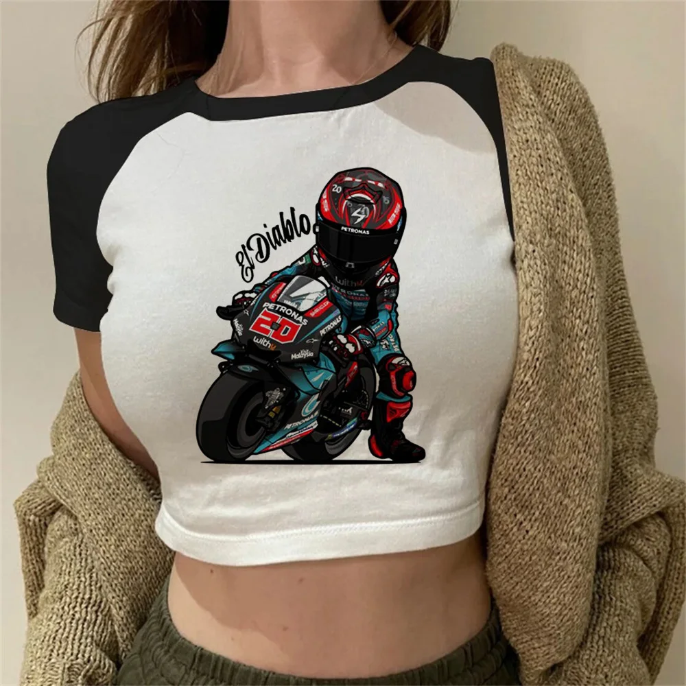 Fabio Quartararo top tees female streetwear women Vintage anime t shirt Trendy korean clothes Breathable anime Graphic 2000s