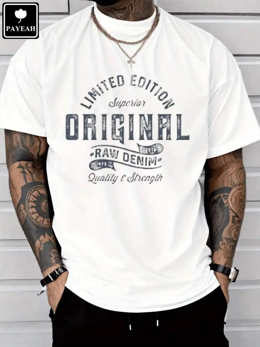 

Mens Printed Heavy Cotton T-Shirt Limited Edition Original Raw Denim Design