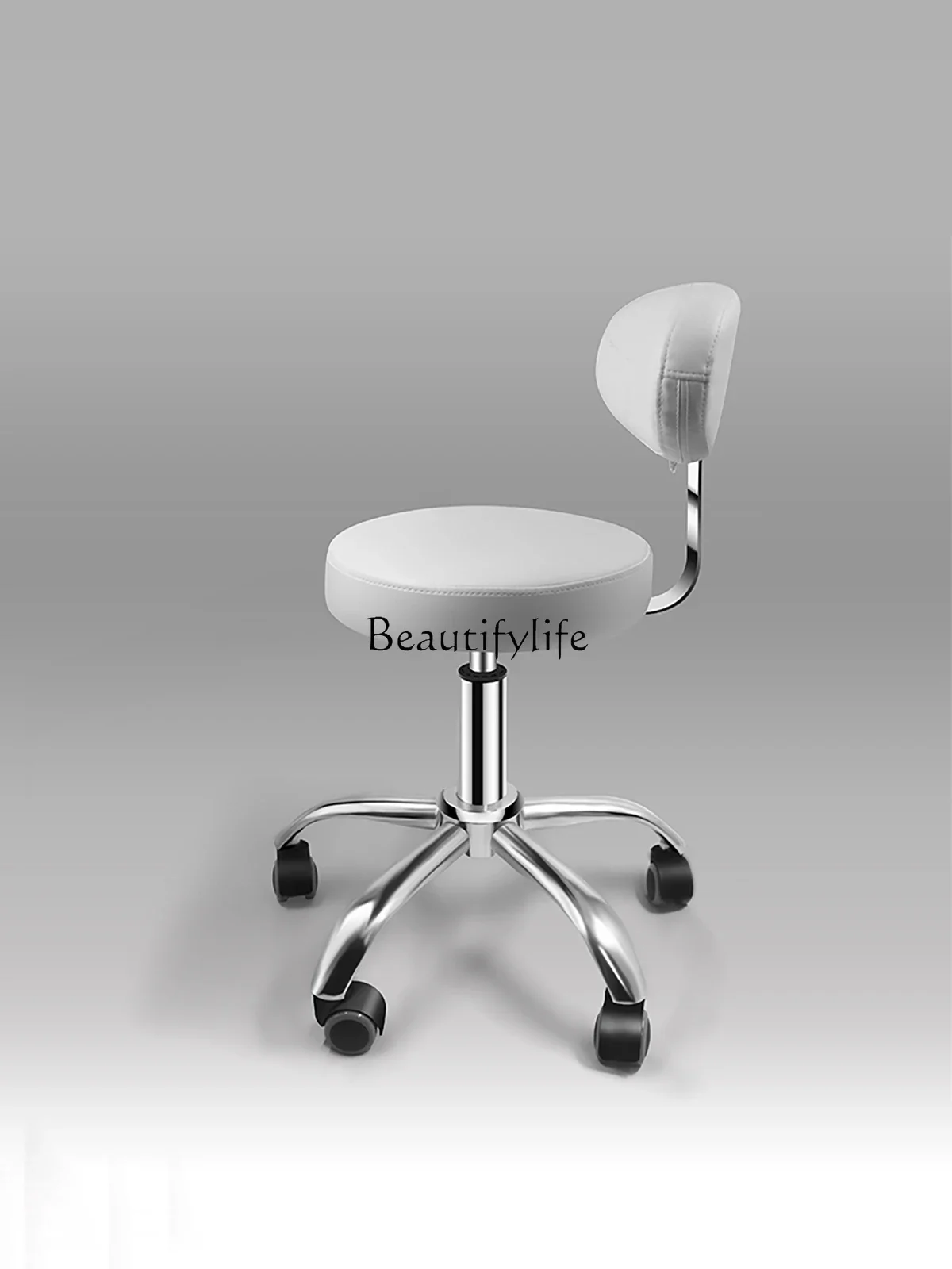 Beauty Salon Pneumatic Lifting Backrest Rotating Chair Universal Wheel Bar Stool