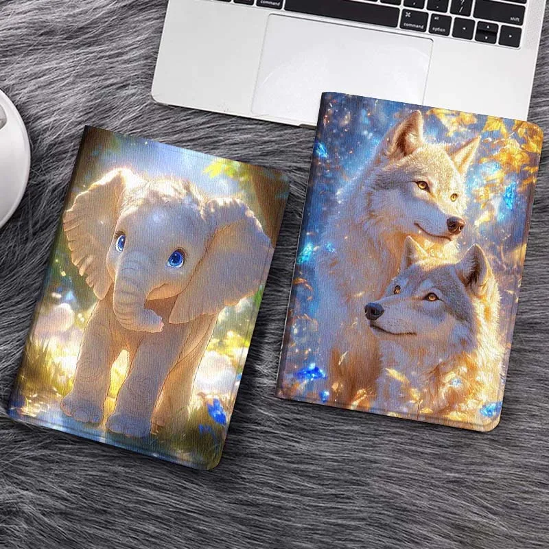 

Shining White Wolf Pair For Huawei MediaPad T5 T10s M6 M5Lite SE Honor Tab 5 6 7 V7 V8 X8a X9a Pro Soft Tablet Case Gift