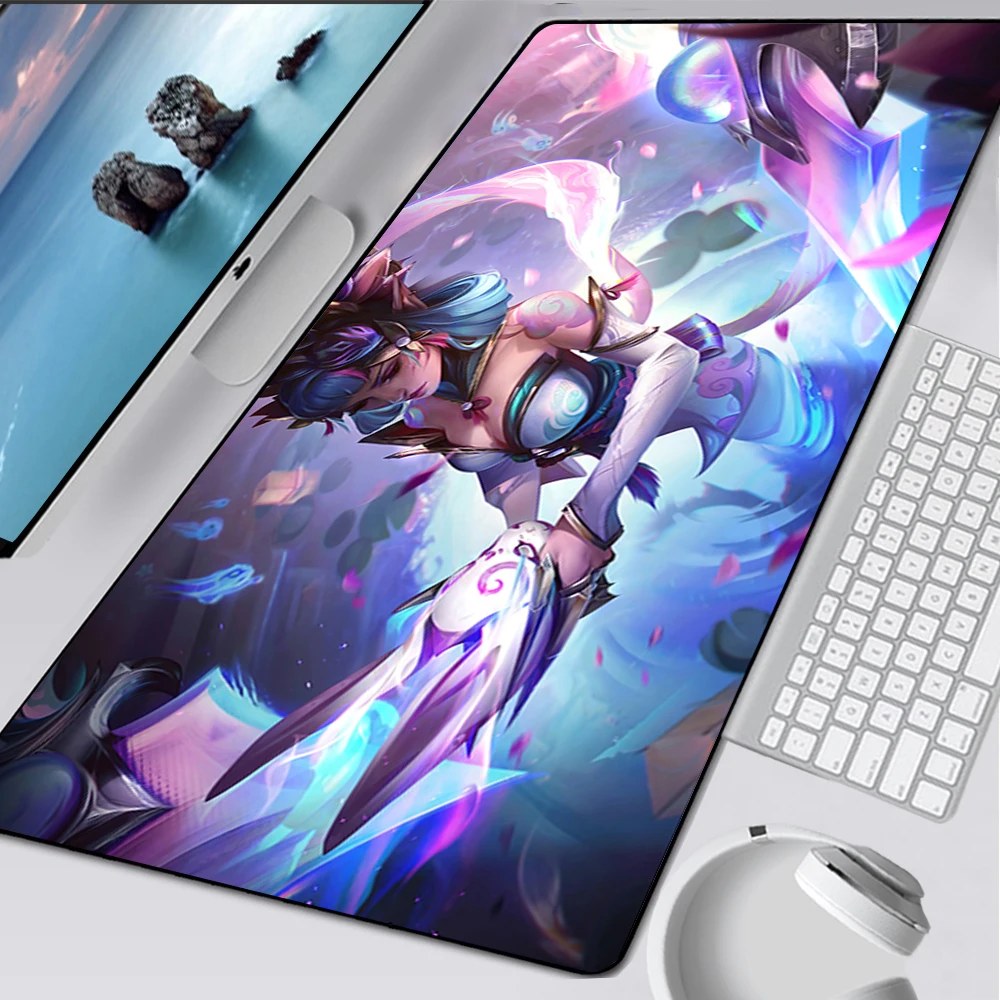 League of Legends Evelynn Large Gaming Mouse Pad Computer Mousepad PC Gamer Mouse Mat Laptop Mausepad XXL Keyboard Mat Desk Pad