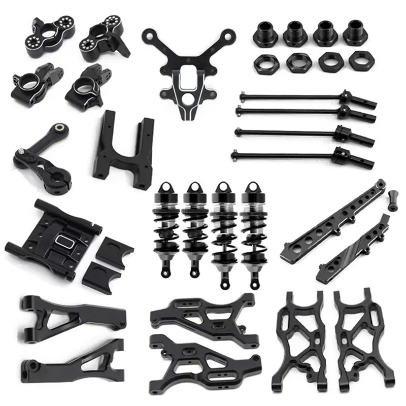 Metal Upgrade Parts Kit Suspension Arm Shock Absorber for Arrma 1/7 Infraction Limitless Felony 6S Accessories,Black