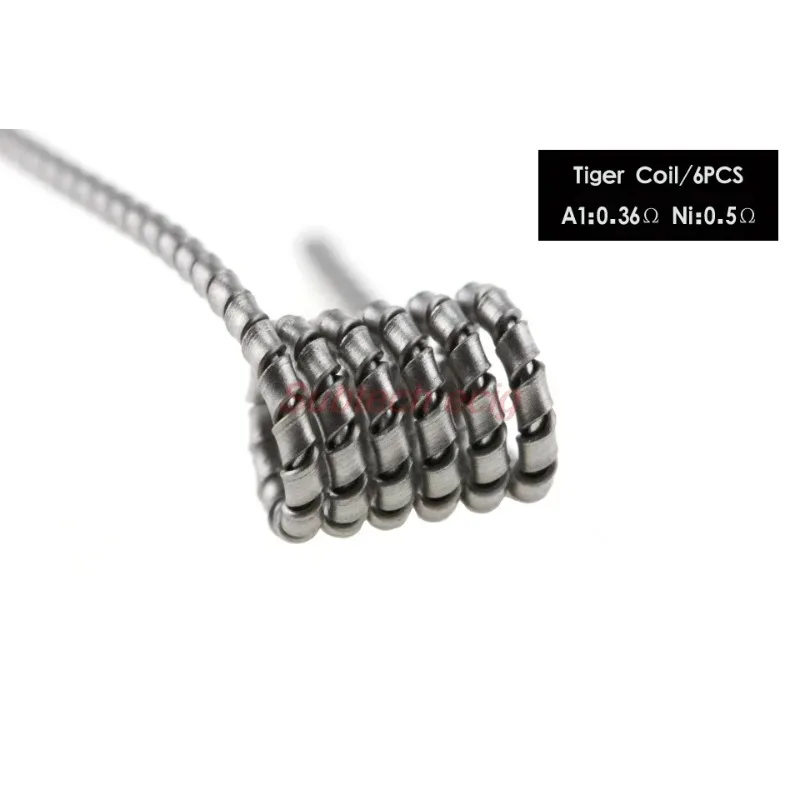 Kit de bobinas prefabricadas Pirate NI80, 8 en 1, Alien funded Tiger Clapton Core Mix Twisted Flat Hive Quad A1, Kit de bobinas prefabricadas