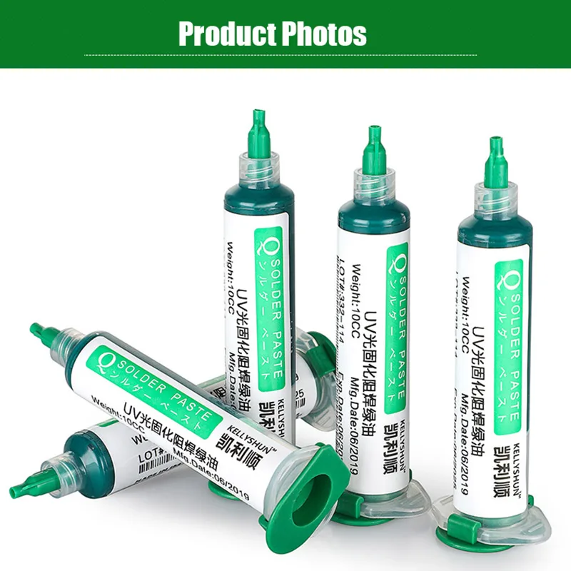 10ml verde uv cura máscara de solda tinta para pcb bga placa de circuito isolante proteger pasta de solda fluxo óleo mecânico