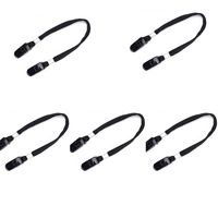 5PCS Practical Dacron Sailing Hat Clip Black with Alligator Clip Silverfoot Hat Straps Outdoor