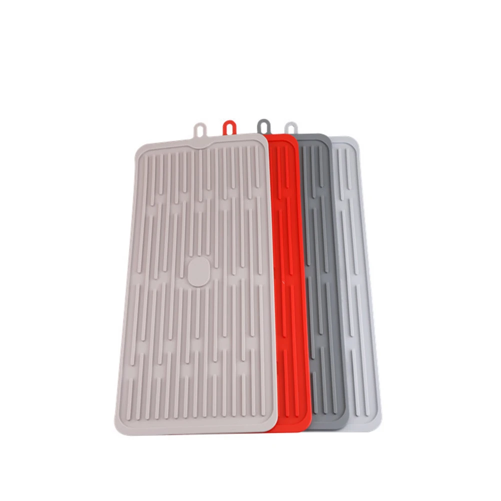 

Silicone Placemat Protector Deep Grooves Drain Tray Pad Tableware Drying Dish Draining